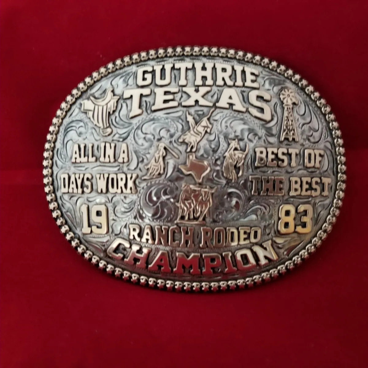 Custom Rodeo Trophy Belt Buckles | Texas - Judge Leo Smith's Buckles